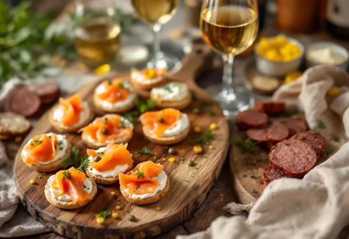 saumon fumé et saucisson à l’ail prêts en 10 min