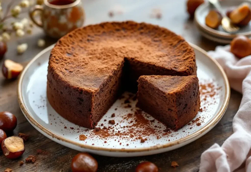 Fondant chocolat crème de marrons sans farine