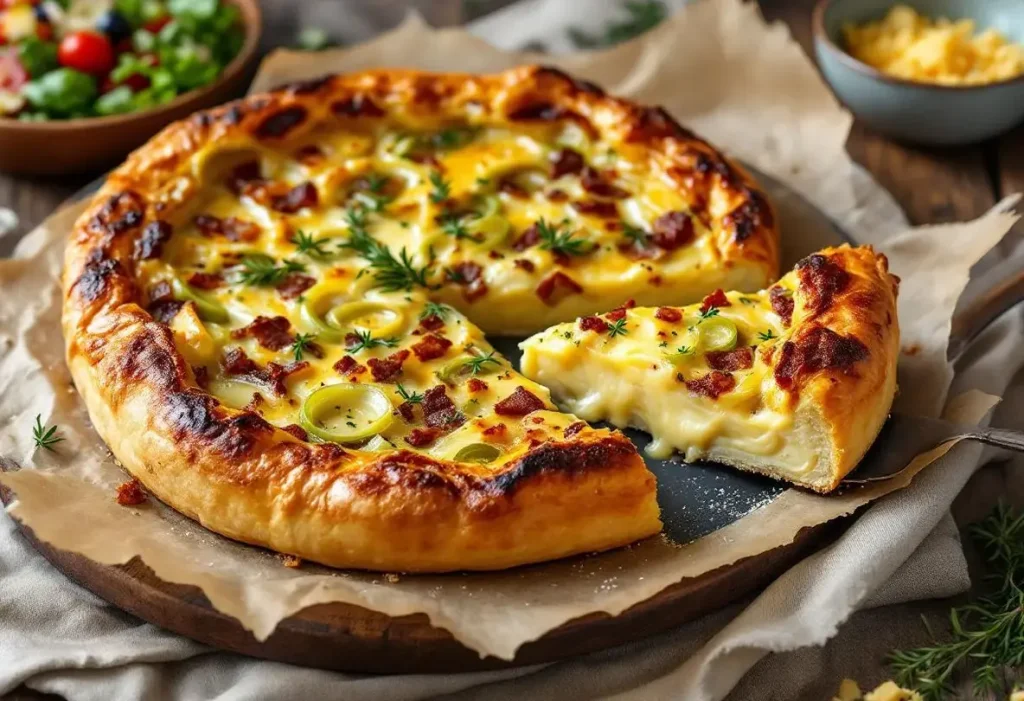 « Même les enfants l'ont adorée », cette tarte rustique aux poireaux et au comté ravira toute la famille !
