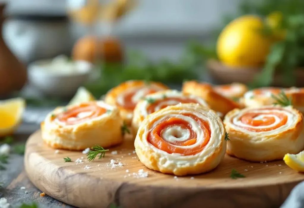 Trop simples pour être si bons ? Ces petits roulés feuilletés au fromage et saumon volent la vedette à toutes les verrines