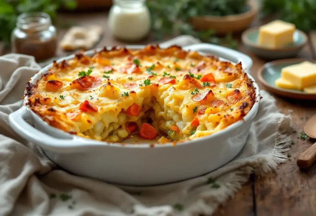 Gratin de pommes de terre, poireaux et carottes : fondant, bien doré et très facile à préparer