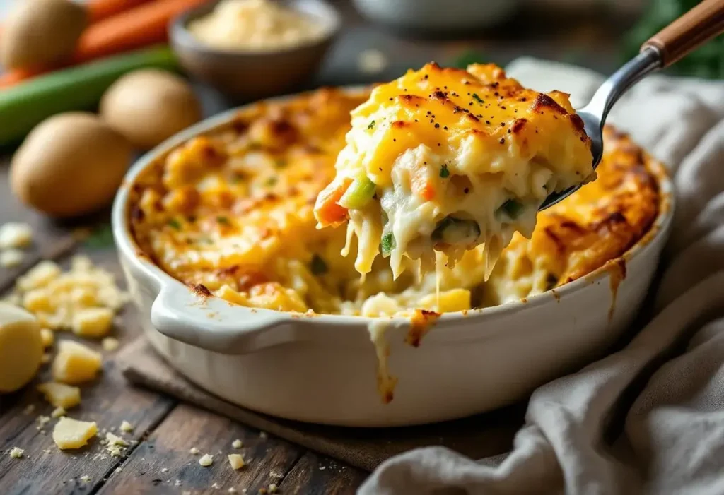 Gratin de pommes de terre, poireaux et carottes : fondant, parfaitement doré et ultra facile à préparer